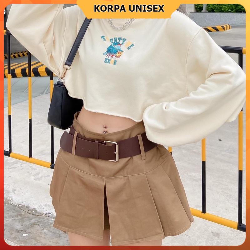 [ Ảnh Thật ] Áo phông tay dài croptop TWENTY ME - thun cotton form rộng