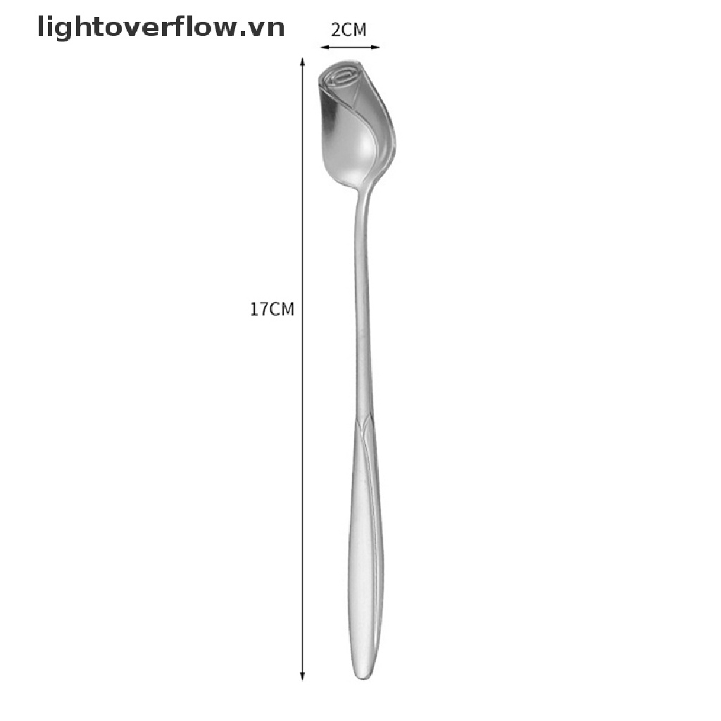 Muỗng Cà Phê Tay Cầm Dài Bằng Thép Không Gỉ