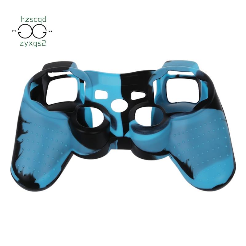 Vỏ Silicon Bảo Vệ Tay Cầm Chơi Game PS3 Màu Xanh Dương Đen
