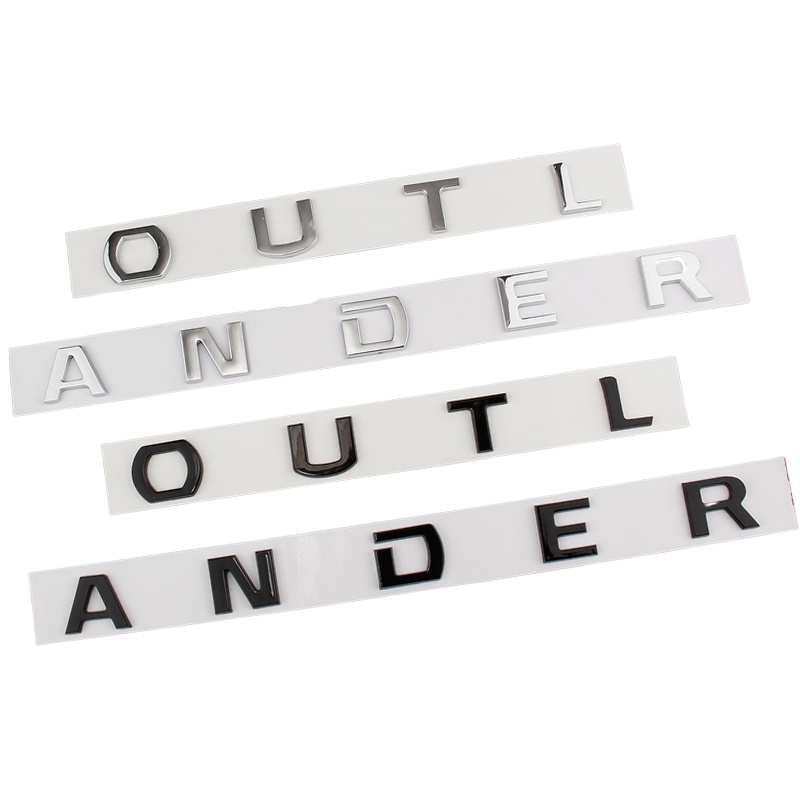 Miếng Dán Logo Chữ ABS 3D Trang Trí Mui Xe Hơi Mitsubishi OUTLANDER