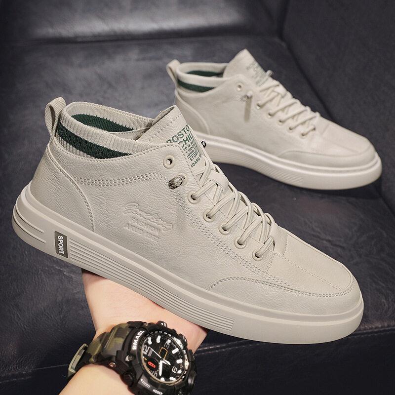 Giày Nam Sneaker Da PU Chữ Dập Chìm Cao Cấp Hàng Quảng Châu Giày Thể Thao Nam Kiểu Dáng Thời Trang