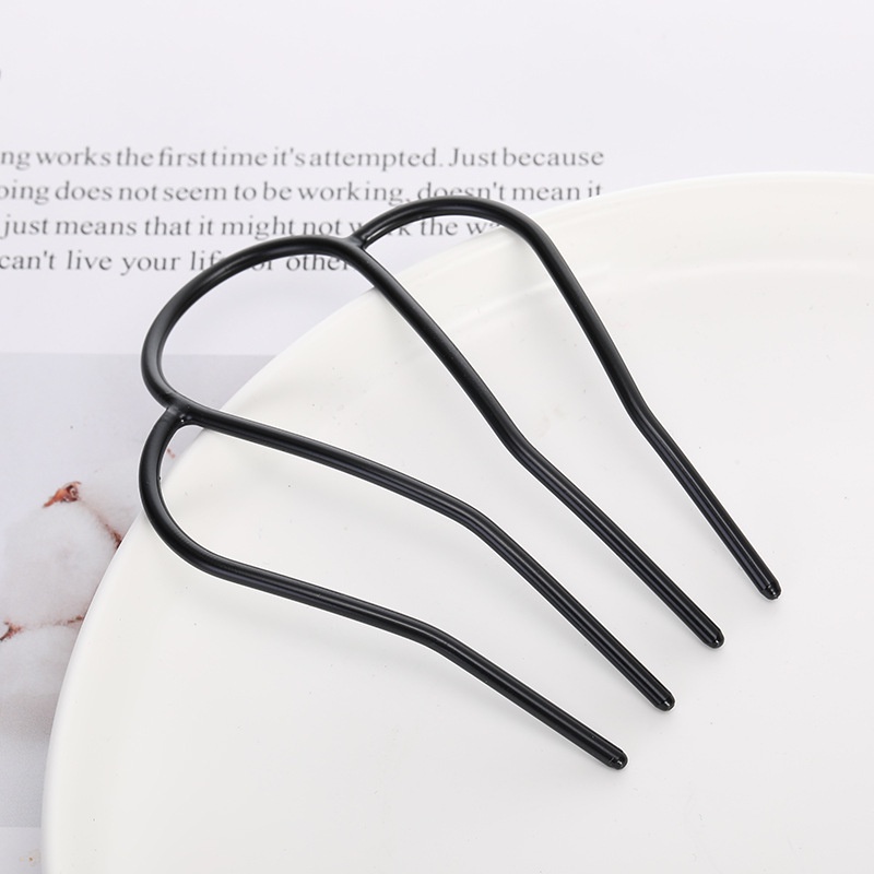 Lược Cài Tóc Chữ U Màu Đen Phong Cách Hàn Quốc Cho Nữ