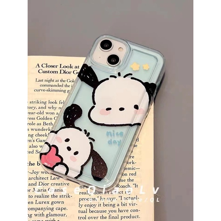 ✅Ốp Điện Thoại Silicon Mềm Chống Sốc Hình Chú Cún Hoạt Hình Màu Trong Suốt iPhone11 13 14 12 xr Xs