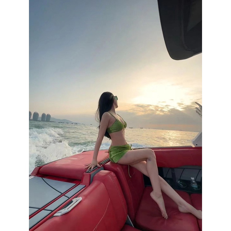 Bộ đồ bơi mới Sexy Vải co giãn đầy đủ ba mảnh