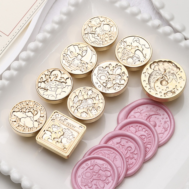 Đầu Con Dấu Sáp Hình Phi Hành Gia Dùng Trang Trí Sổ Tay / Nhật Ký DIY