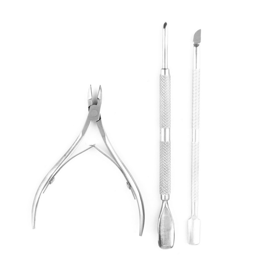 ❤Stainless Steel Nail Cuticle Spoon Pusher Remover Cutter Nipper Clipper Cut