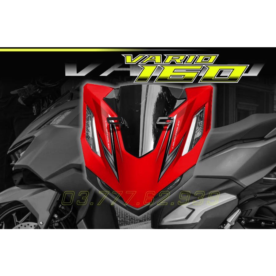 Tem rời Vario 160 xe đỏ - mẫu mới 2023 trắng xám đen