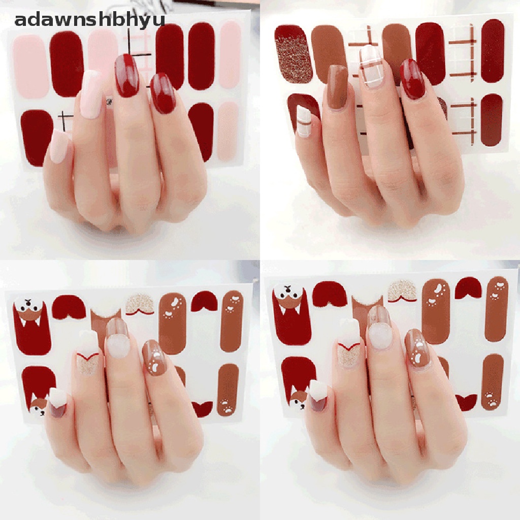 1 Tờ 14 Miếng Dán Móng Tay Tự Dính Tiện Dụng