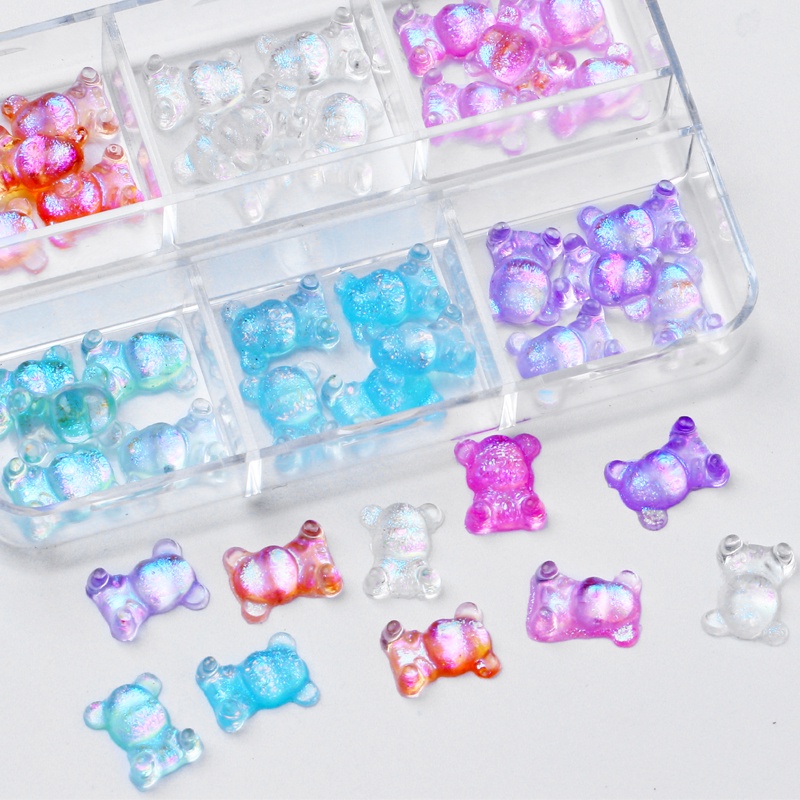 Phụ Kiện Đá Đính Trang Trí Móng Tay 3D Hình Nơ Màu Trắng Xinh Xắn DIY