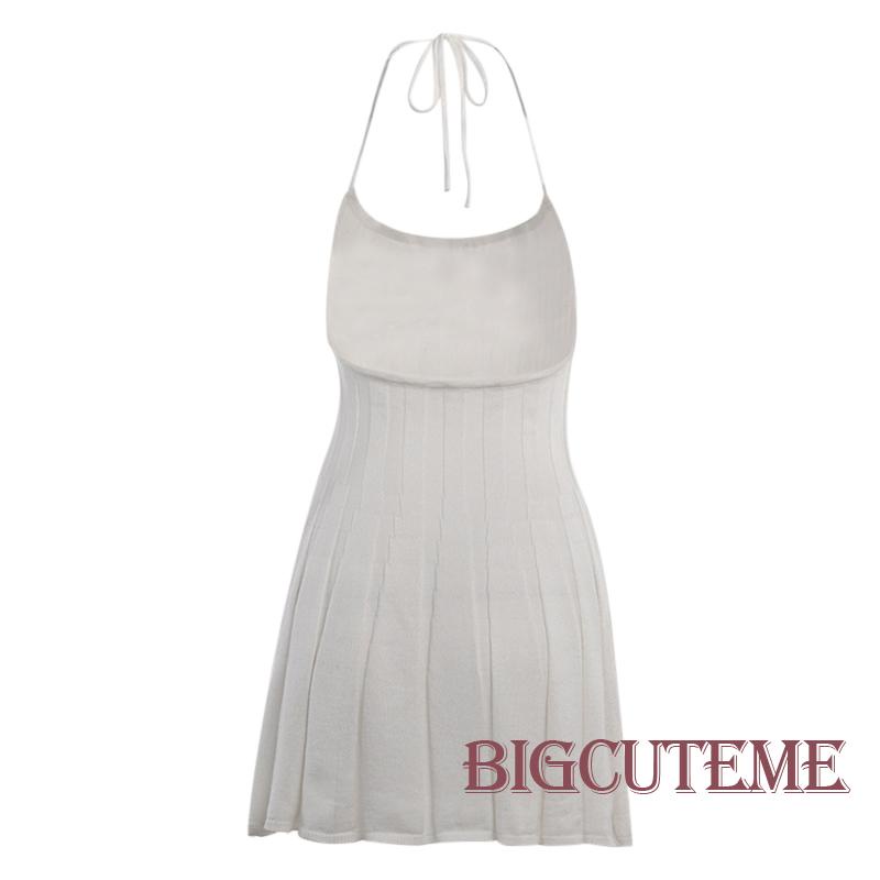 Đầm Hai Dây Màu Sắc Trơn Thời Trang Mùa Hè Cho Nữ