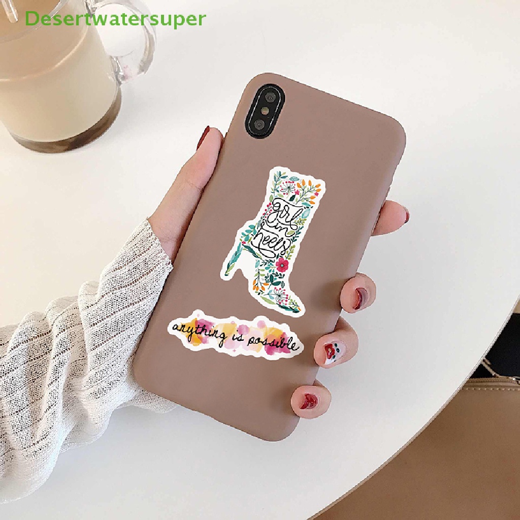 Set 50 Sticker Câu Nói Truyền Cảm Hứng Độc Đáo Dán Trang Trí Sổ Tay DIY