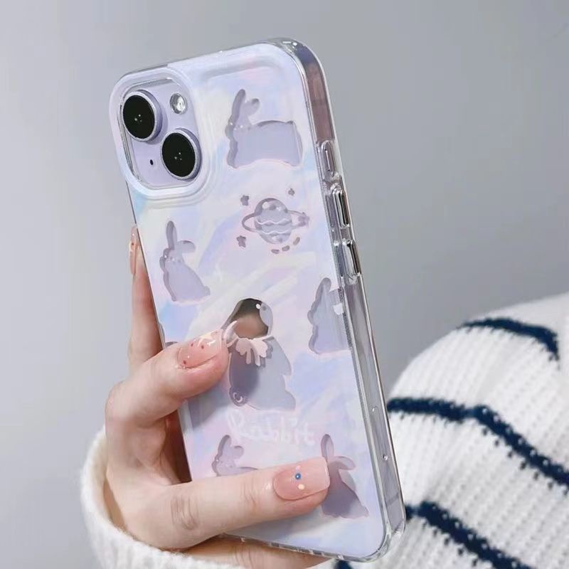 ✅Ốp Điện Thoại Mềm Chống Sốc Hình Thỏ Graffiti Cho iPhone 14 / 13promax 12 / 11pro xr / xs 7 / 8Plus K21T