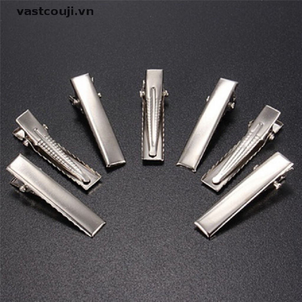 Set 50 Kẹp Tóc Kim Loại Màu Bạc Thời Trang