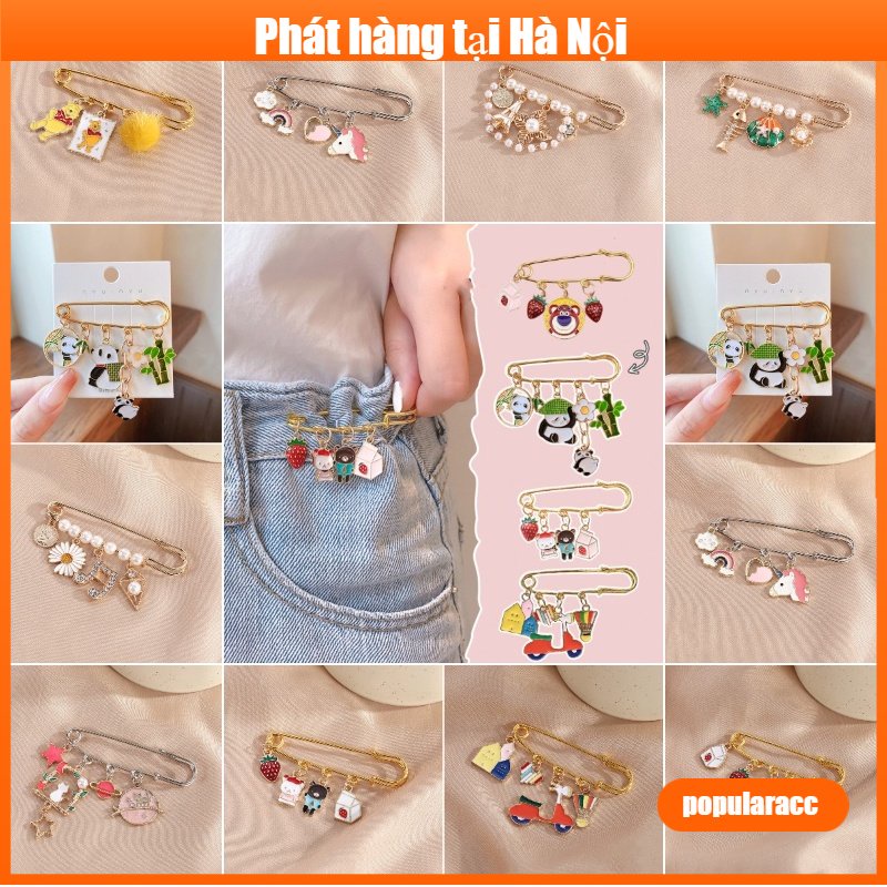 Đinh quần, cài đặt quần, cài đặt áo sơ mi. Một loạt các phong cách trâm cài dễ thương cung cấp sự lựa chọn