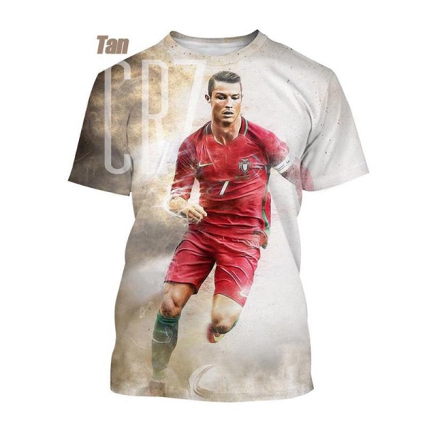 Áo Thun In Hình Ngôi Sao Bóng Đá cristiano ronaldo 3d Thời Trang Mùa Hè 2023 Cho Nam