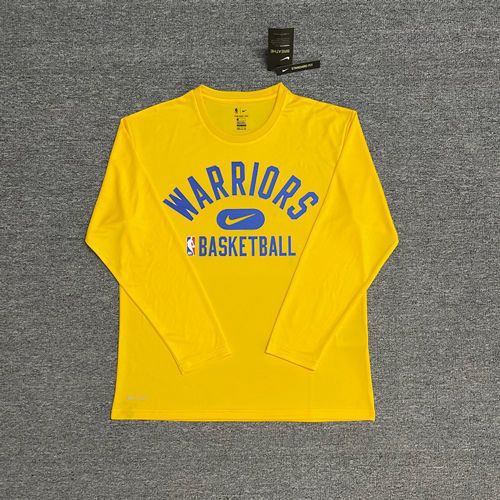 Áo Thun Bóng Rổ Lakers Warriors 2122 Tay Dài Chất Liệu Nhanh Khô