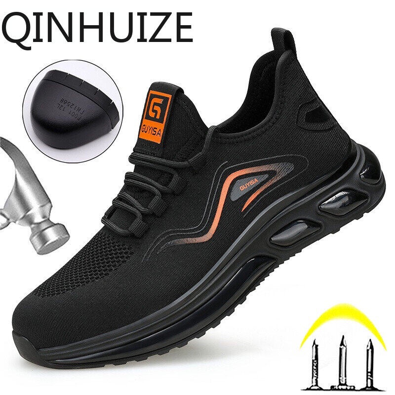 Giày Bảo Hộ Lao Động Giảm Sốc Chống Va Đập Cho Nam QINHUIZE 2023