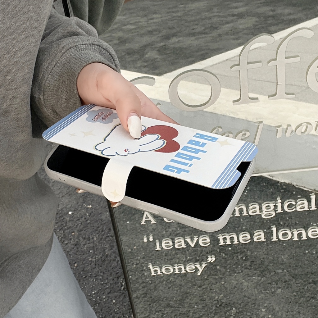 Ốp Điện Thoại Silicon Tpu Mềm Trong Suốt Chống Rơi In Hình Thỏ Dễ Thương Cho iPhone 11 12 13 14 PRO MAX