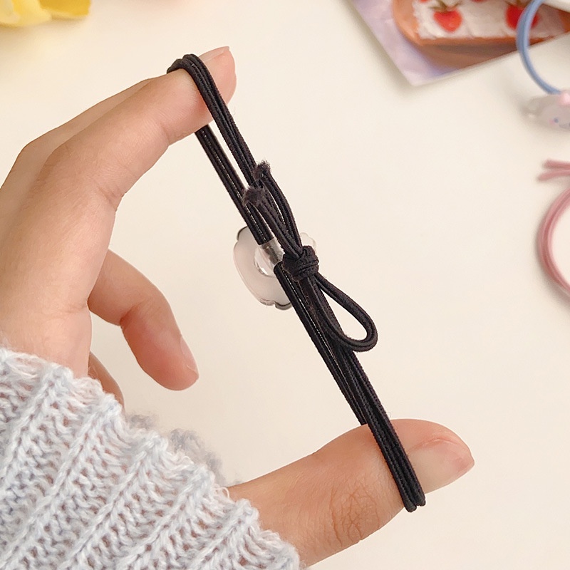 Dây Buộc Tóc Cao Su Co Giãn Hình Cún Kuromi Melody Hoạt Hình Dễ Thương Cho Bé