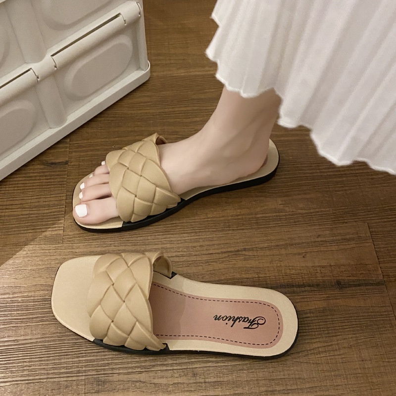 Dép nữ thời trang quai ngang kiểu vân đang xinh xắn, Dép quai ngang nữ form chuẩn ôm chân mềm mại đi êm chân