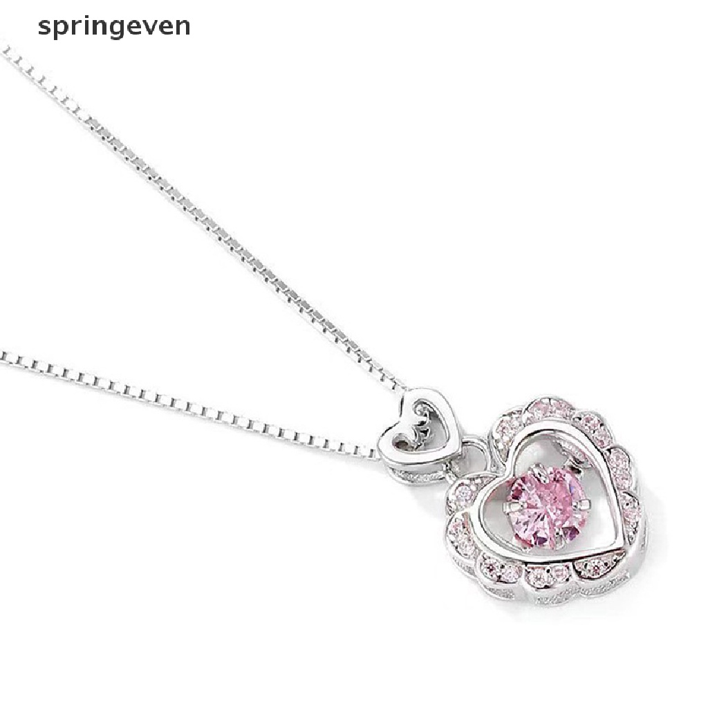 Vòng cổ Mặt Hình Trái Tim Màu Hồng Phong Cách Vintage Thời Trang Cho Nữ