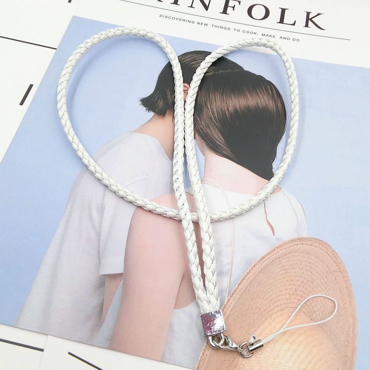 Ốp Điện Thoại Màu Trơn Có Dây Bện DIY 6 Màu Cho iPhone Android OPPO VIVO Huawei Xiaomi Redmi Samsung