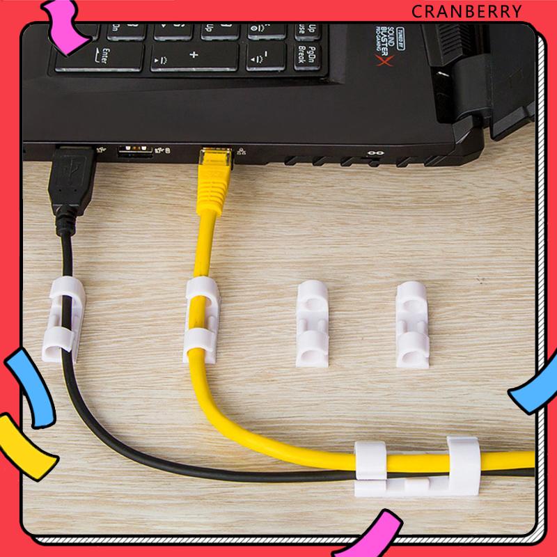 20 Pcs Bộ tổ chức cáp cố định dây tự dính Bộ tổ chức lưu trữ cáp mạng Kẹp cố định cáp dữ liệu-CY