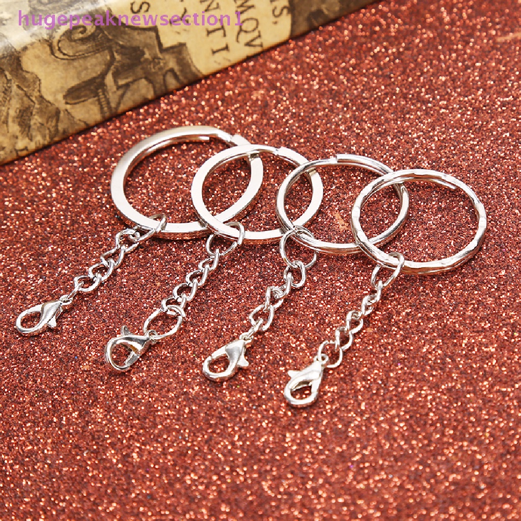 Set 10 Vòng Bạc Đánh Bóng Làm Móc Khóa diy