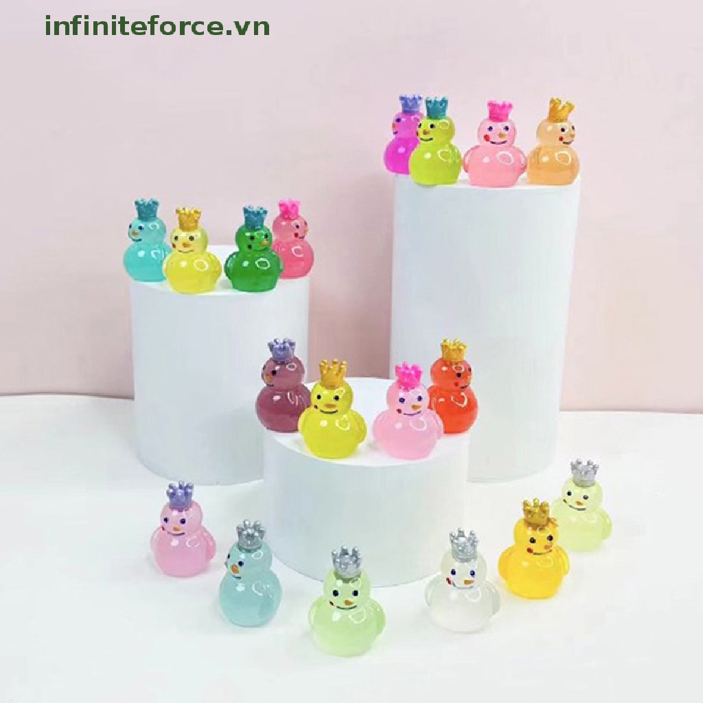 Mô Hình Vua Tuyết Nhỏ Trong Suốt Nhiều Màu Trang Trí Cho Nhà Búp Bê