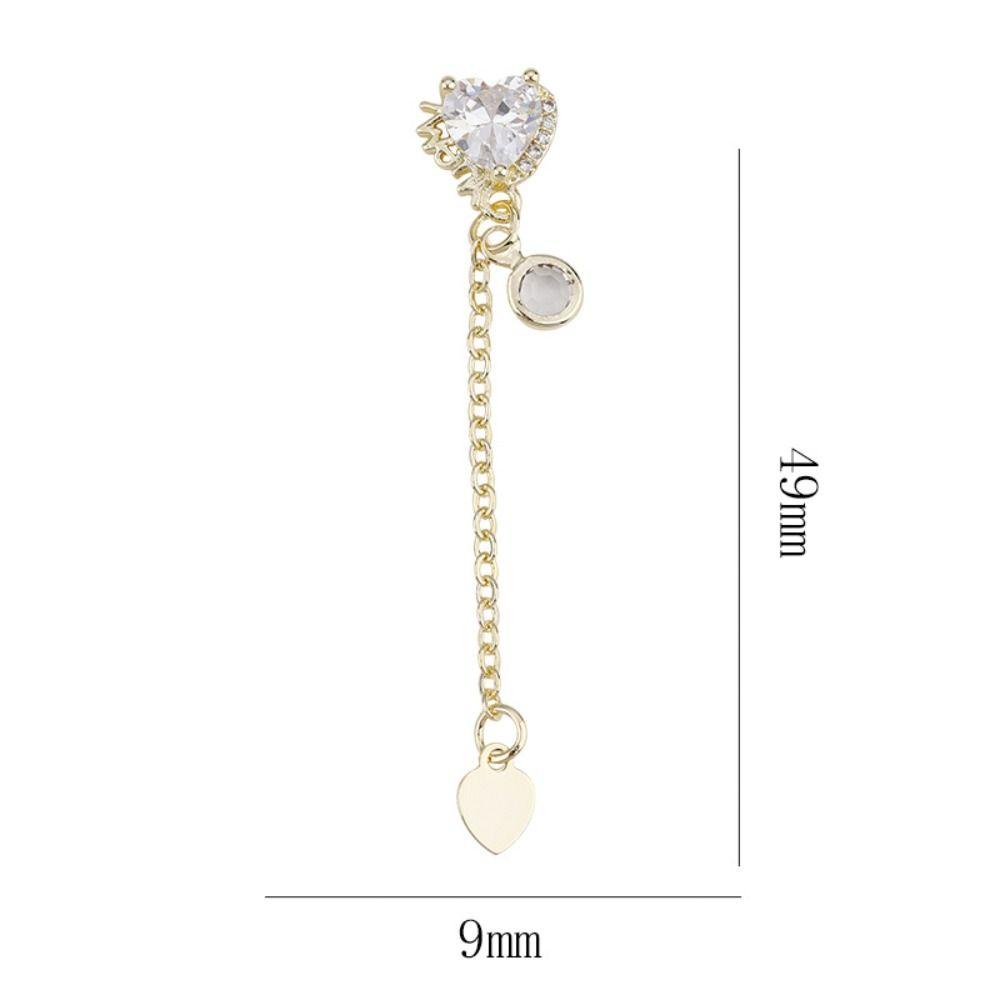 Phụ Kiện Móng Tay 3D|Dây Chuyền Mặt Trái Tim|Phụ Kiện Trang Trí Móng Tay Nghệ Thuật Đính Đá Zircon Xinh Xắn