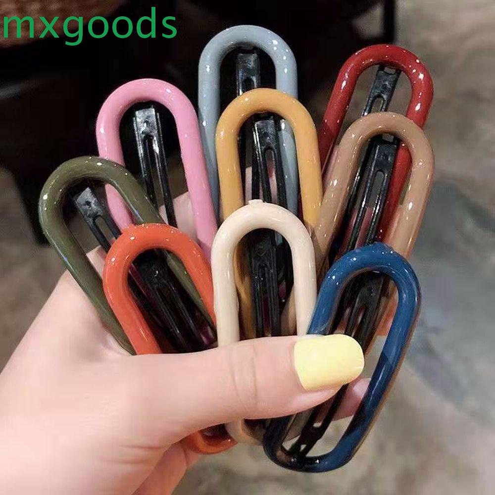 Kẹp Tóc Mỏ Vịt Hình Oval Bằng Nhựa Resin Màu Kẹo Ngọt Ngào Dễ Thương Cho Nữ