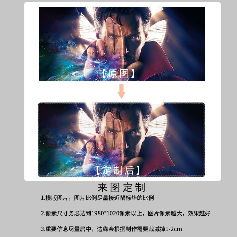 Iron Man mouse pad oversized thickened Spider-Man Marvel custom student mouse keyboard pad office desk pad