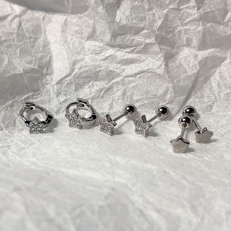 Set 3 Cặp Bông Tai Ngôi Sao Năm Cánh Thời Trang Nữ