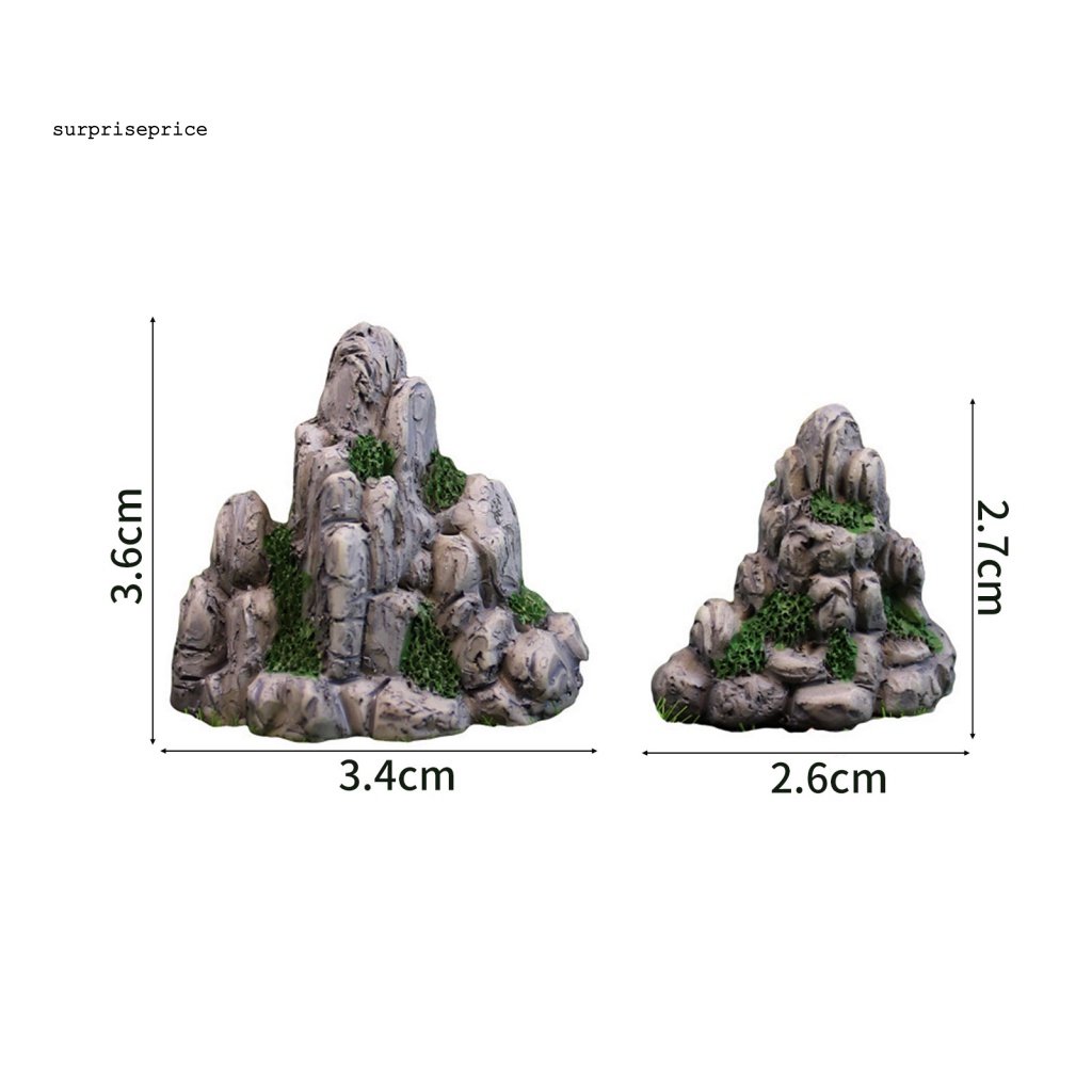 Set 2 Đồ Trang Trí Bể Cá Bằng Nhựa Resin Trọng Lượng Nhẹ