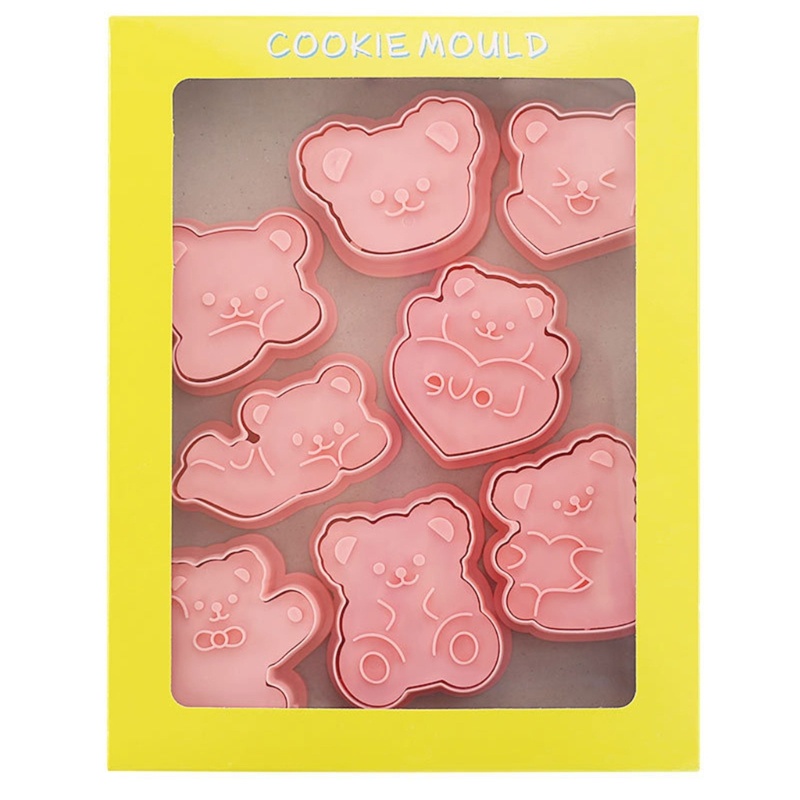 Bộ 16 Khuôn Làm Bánh Hình Gấu Hoạt Hình Siêu Dễ Thương