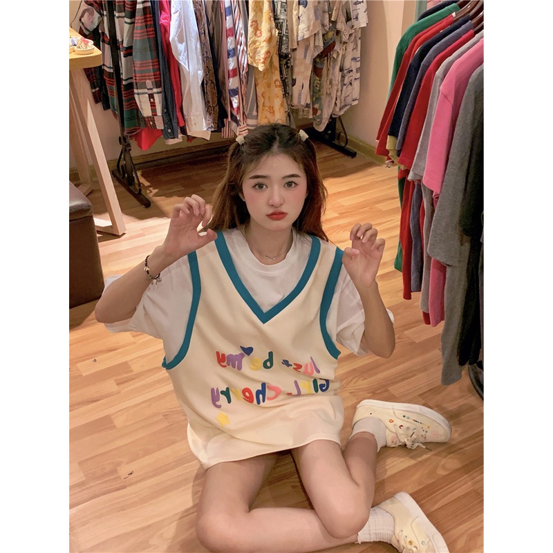 Áo Thun Tay Ngắn Cổ Thuyền Chất Liệu Cotton Thời Trang Mùa Hè Cho Nữ