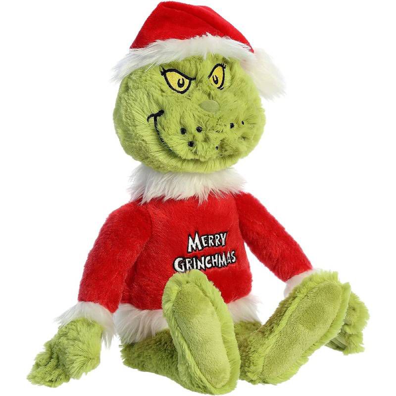 The grinch Đồ Chơi Nhồi Bông Mềm Mại Hình Quái Vật Mái Tóc Xanh Lá Hoàn Hảo Trang Trí Giáng Sinh Cho Trẻ Em