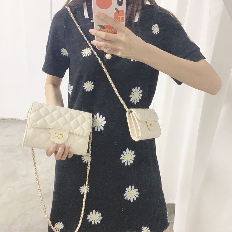 Túi Đeo Chéo Hình Vuông Cỡ Nhỏ Phong Cách Hàn Quốc Thời Trang Cho Nữ