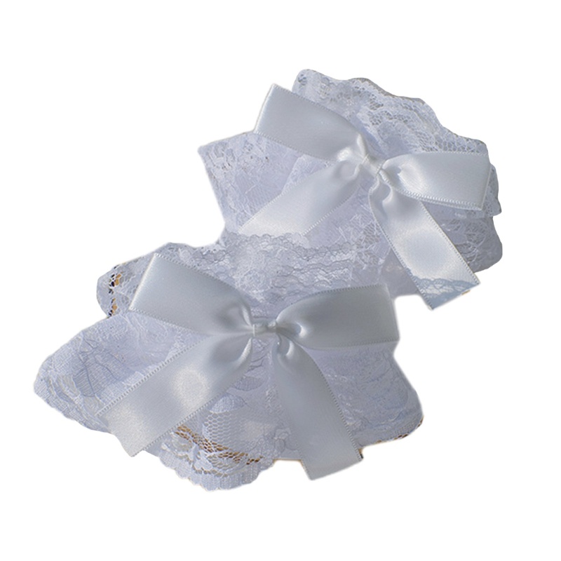 Brroa Vòng Tay Ren Trang Trí Nơ Xếp Ly Giả Cho Nữ