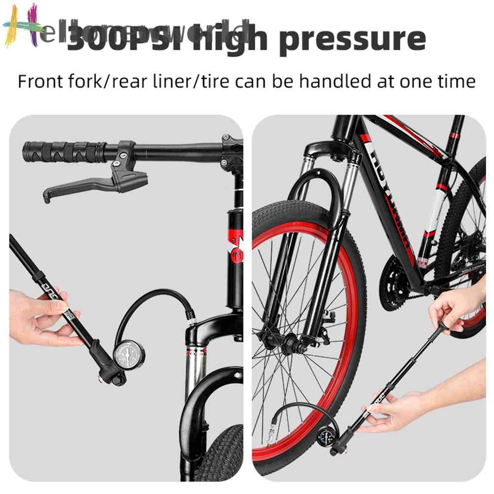 Bơm Xe Đạp Áp Suất Cao 300psi Bằng Hợp Kim Nhôm