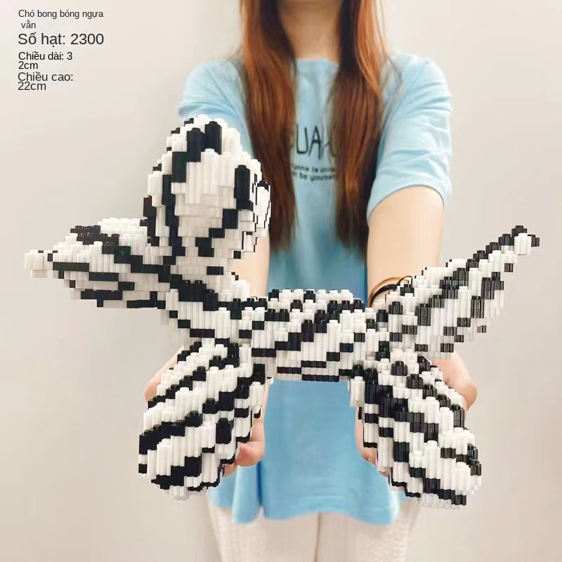 Bộ Đồ Chơi Lắp Ráp Hình Chú Chó Thổi Bong Bóng Dễ Thương Cho Người Lớn Và Trẻ Em