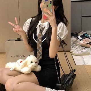 Kaisike  Đầm Ngắn Ôm Eo Tay Phồng Nhiều Màu Sắc Dành Cho Nữ