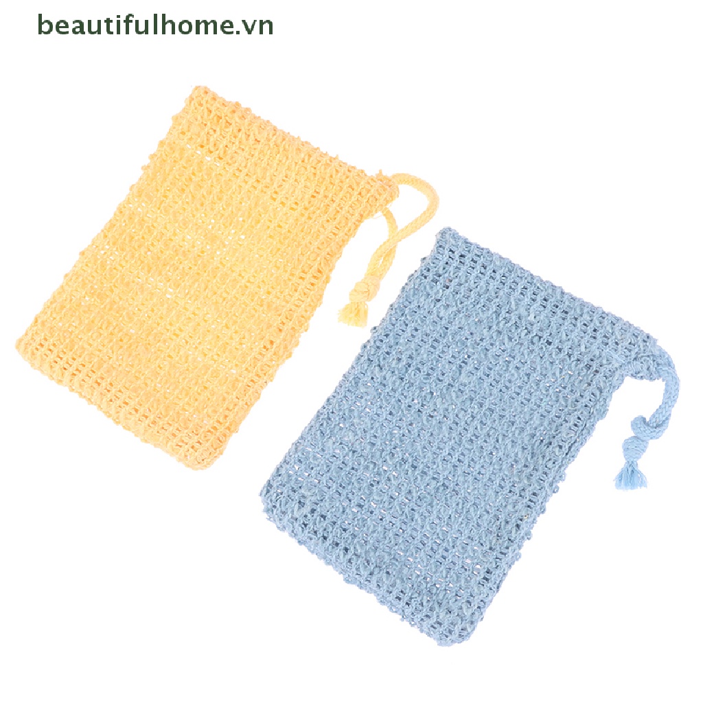 Túi Lưới Đựng Xà Phòng Tẩy Tế Bào Chết Bằng Vải Lanh Cotton Giá Đỡ