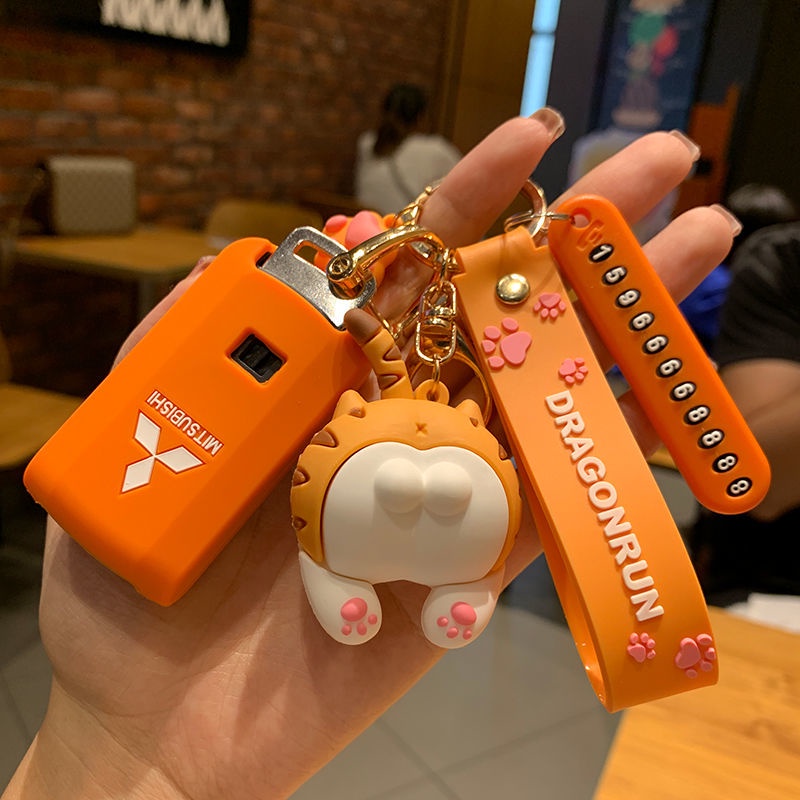 Vỏ Silicon Bảo Vệ Chìa Khóa Xe Hơi Mitsubishi Mirage G4 Triton Mirage / Attrage Xpander Pajero Sport Montero Sport Strada Outlander Pev