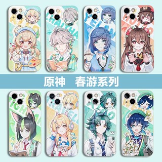 Genshin impact Ốp Điện Thoại Silicon In Hình Hoạt Hình Cho iPhone 14 13 12 11 pro promax x xs xsmax xr 7 8 plus