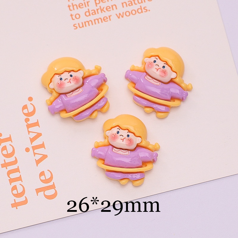 Charm trang trí hình cô gái mũm mĩm dễ thương | charm deco điện thoại kẹp tóc DIY