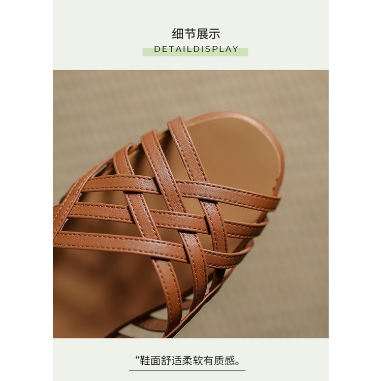 Xăng đan Đế Mềm Phẳng Gót Thấp Hở Ngón Thời Trang Mùa Hè 2023