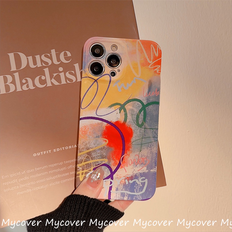 Ốp Điện Thoại Mềm Chống Sốc Hình Nhãn Hiệu Thời Trang Graffiti Cho iPhone 14 13 12 11 Pro Max SE2020 X Xr Xs Max 8 7 Plus