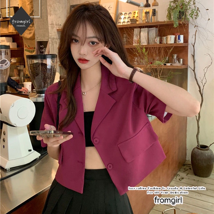 Áo Sơ Mi Tay Ngắn Phong Cách Hàn Quốc Thời Trang Mùa Xuân 2023 Cho Nữ