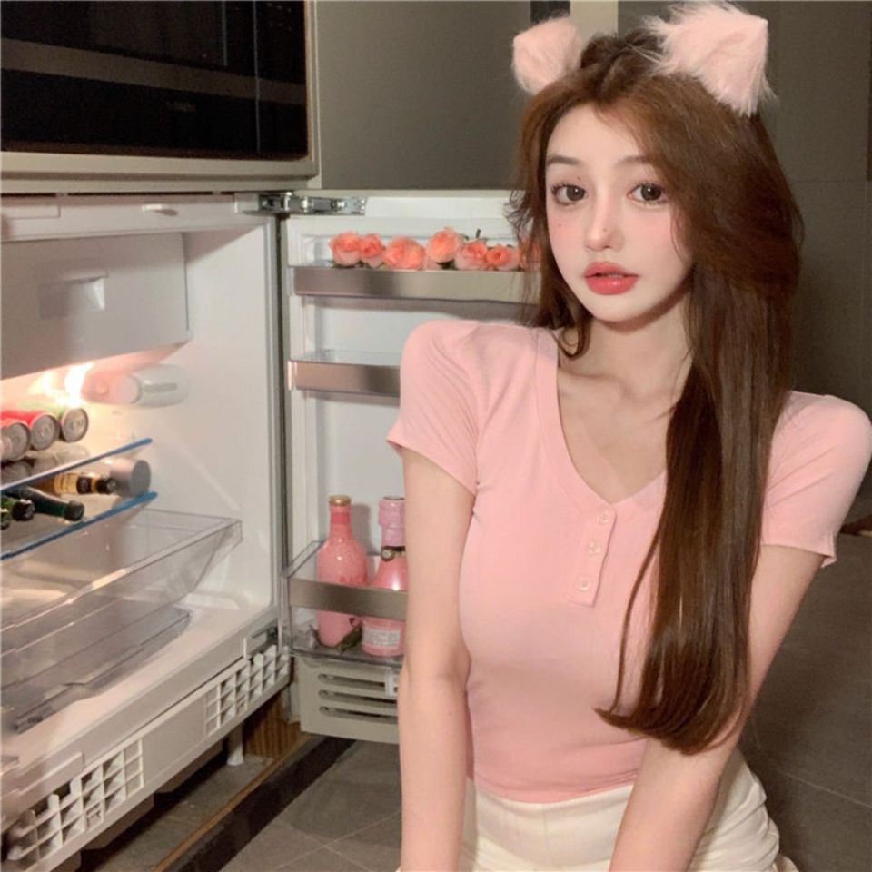 COZOK Áo Thun Nữ Ngắn Tay Dáng Ôm